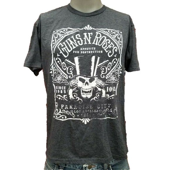 Guns N' Roses Black Appetite For Destruction Size Large Band T-Shirt Rockabilia - Picture 1 of 3